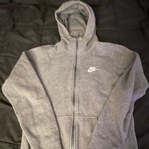 NIKE mens grey small zip-up hoodie no flaws slightly worn